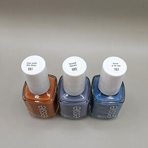 Essie Nail Polish Blue Brown Lot of 3 Quick Dry Row with the‎ Flow, Toned Down,.